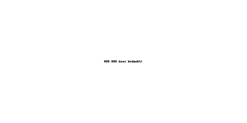 800.000 keer bedankt
